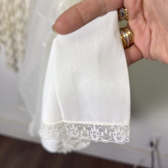 Vintage Claire Sandra by Lucie Ann Beverly Hills Ivory Ethereal Slip Dress XS - Picture 4 of 11